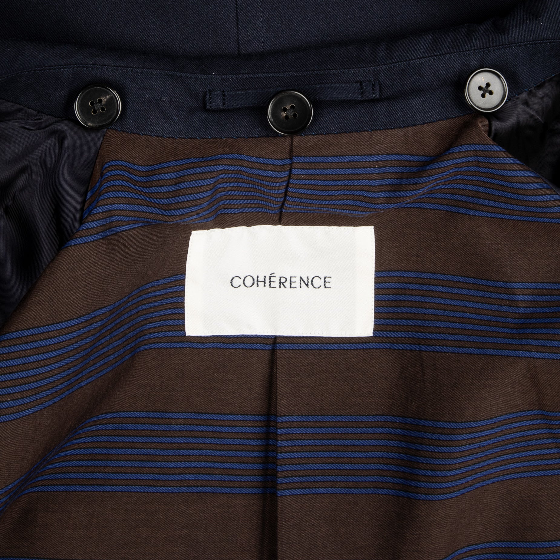 Cohérence Corb II Coat Gabardine Dark Blue