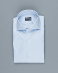 Finamore Milano shirt Eduardo collar Alumo oxford light blue