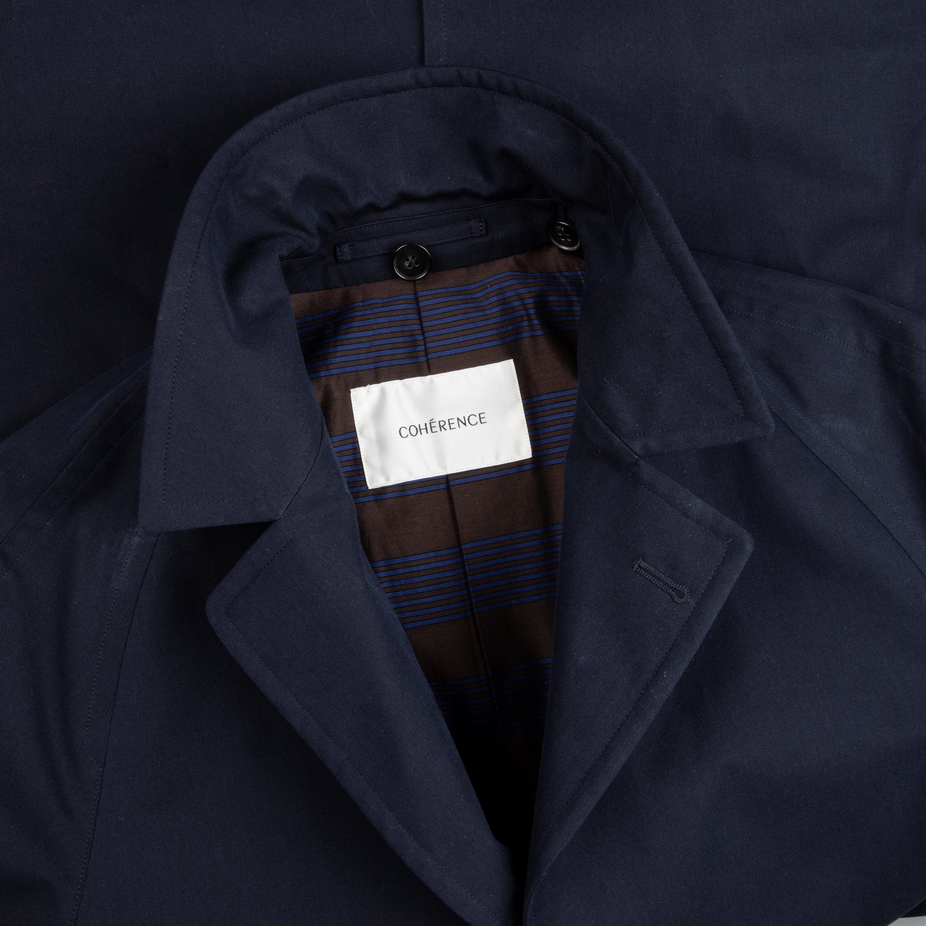 Cohérence Corb II Coat Gabardine Dark Blue