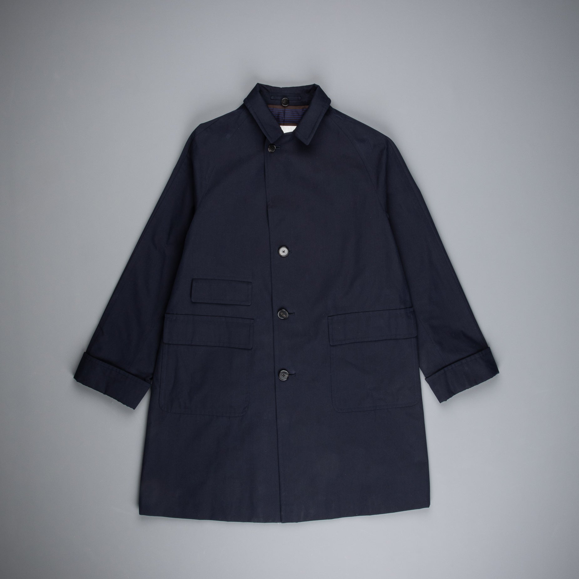 Cohérence Corb II Coat Gabardine Dark Blue