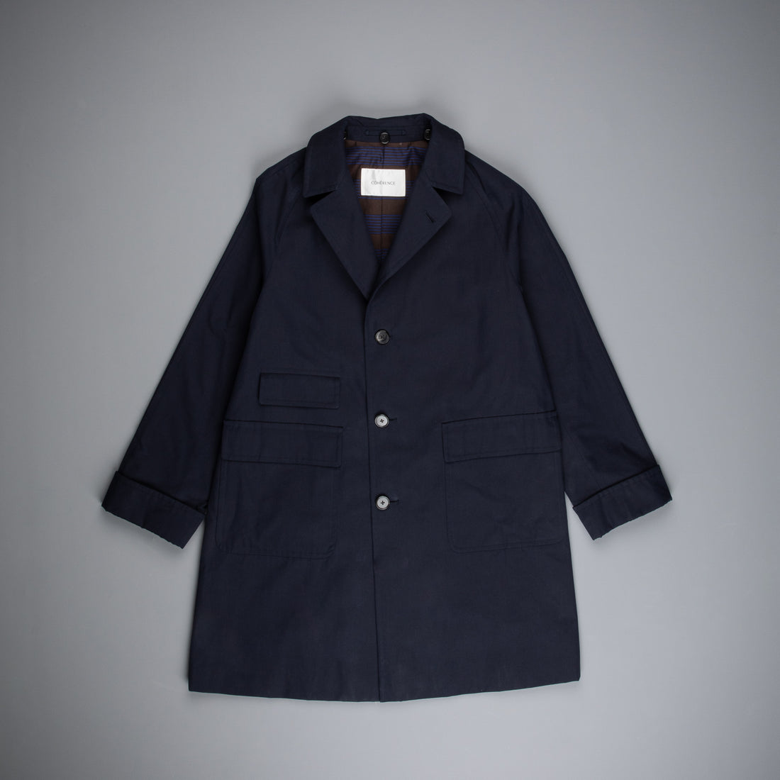 Cohérence Corb II Coat Gabardine Dark Blue