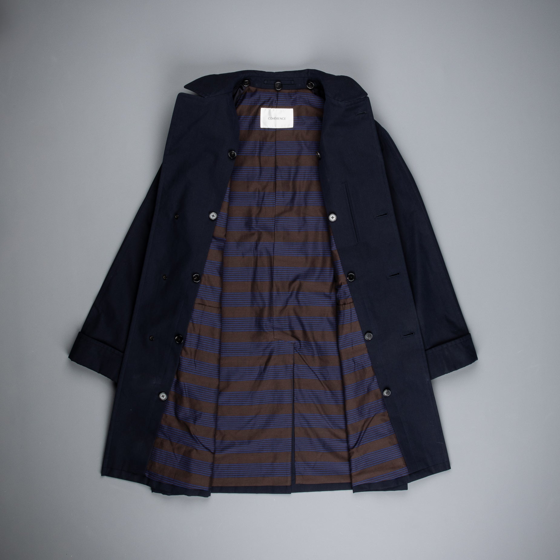 Cohérence Corb II Coat Gabardine Dark Blue