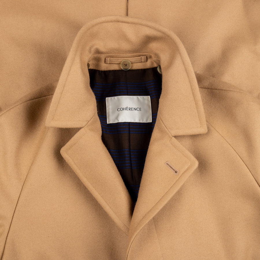 Cohérence Corb Melton Jersey overcoat camel