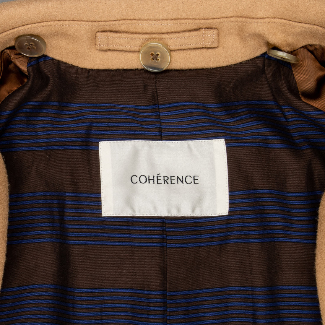 Cohérence Corb Melton Jersey overcoat camel