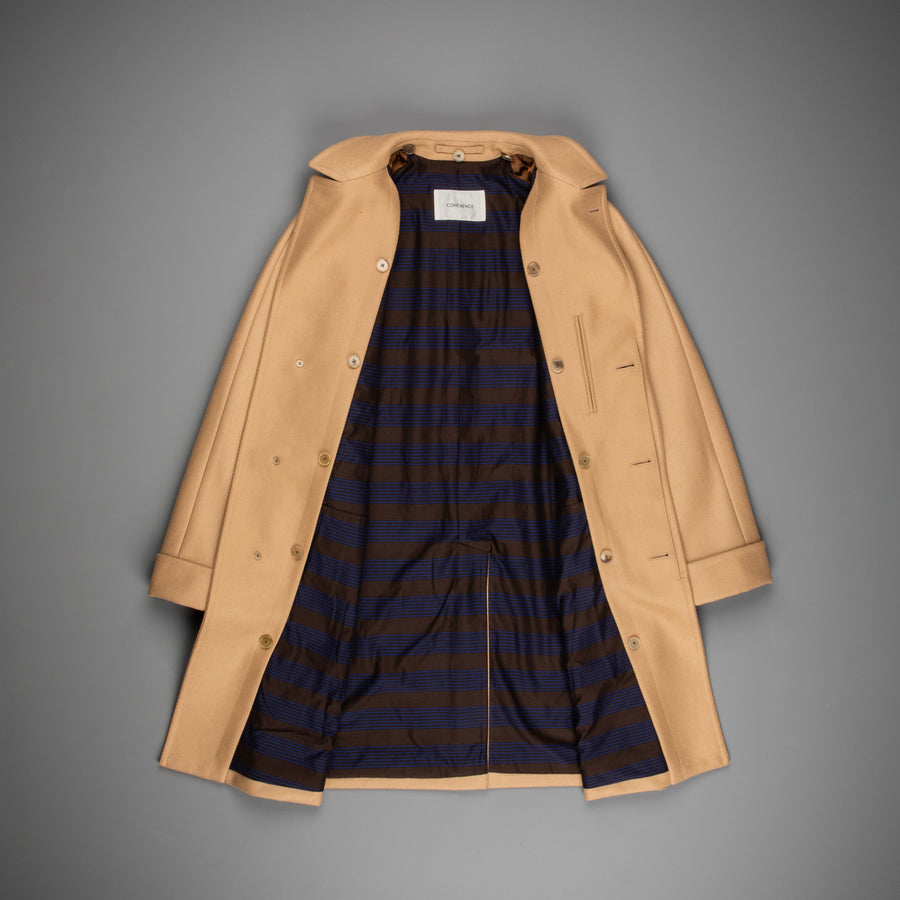 Cohérence Corb Melton Jersey overcoat camel