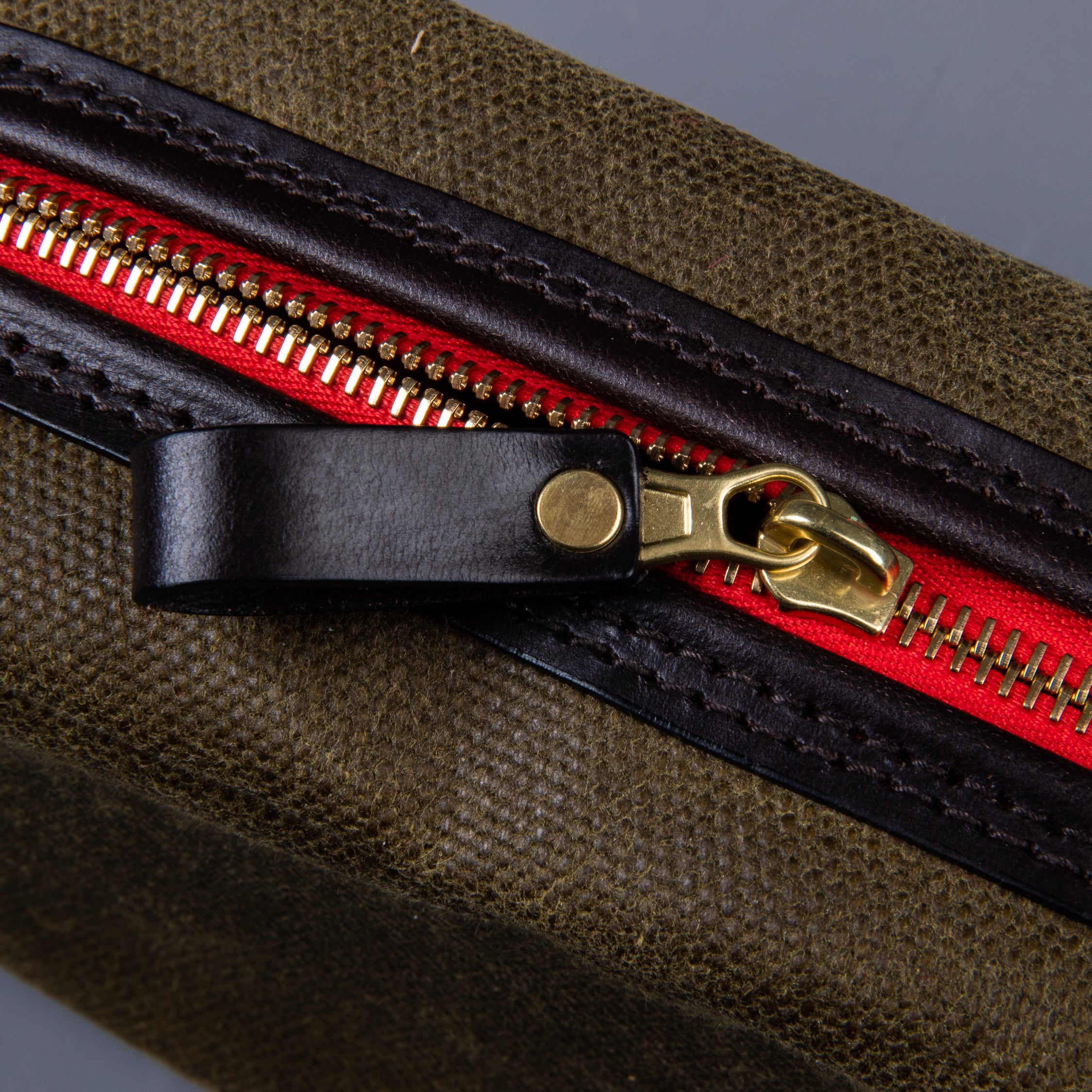 Croots Waxed Canvas Wash Bag Olive