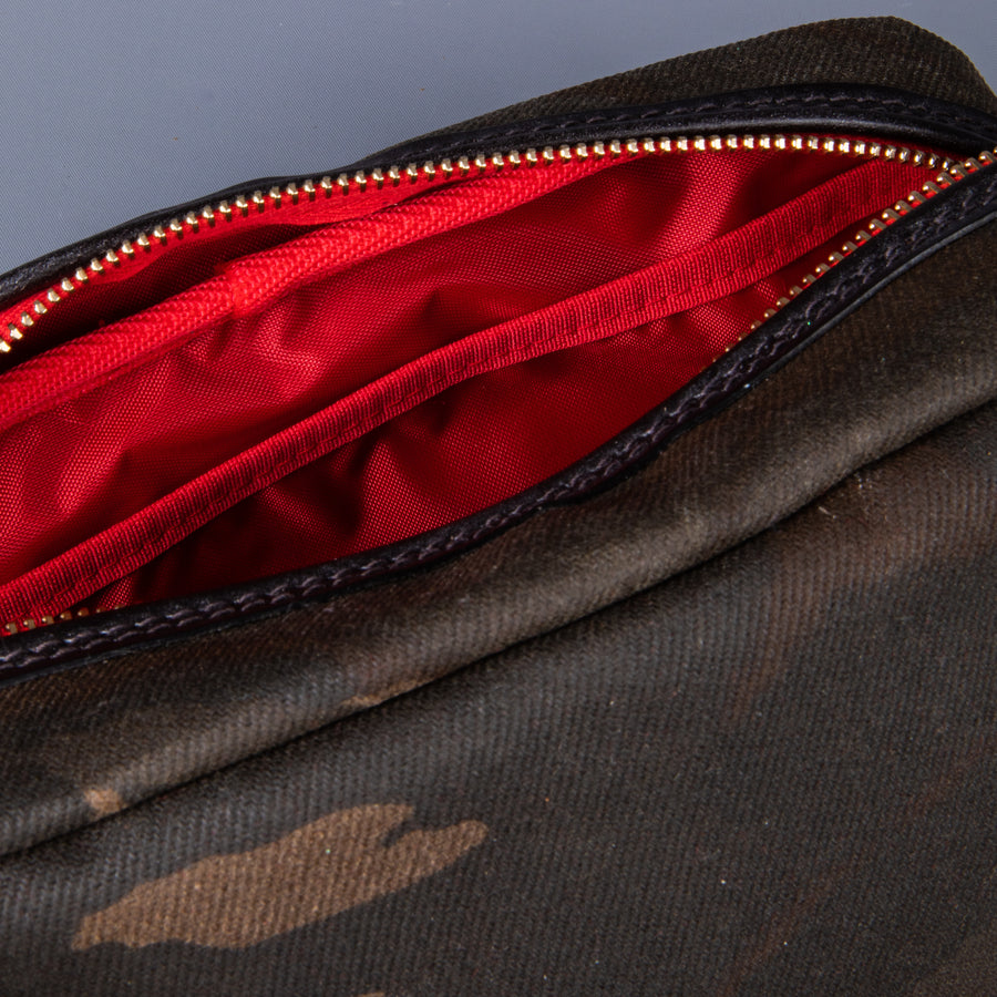 Croots Waxed Canvas Wash Bag Camo