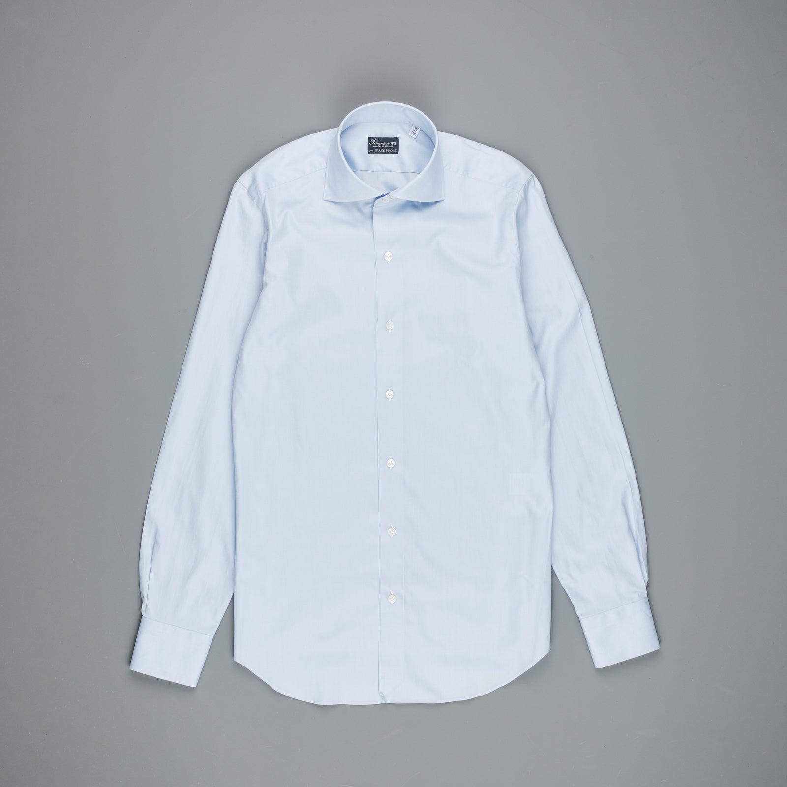 Finamore Milano shirt Eduardo collar Alumo oxford light blue