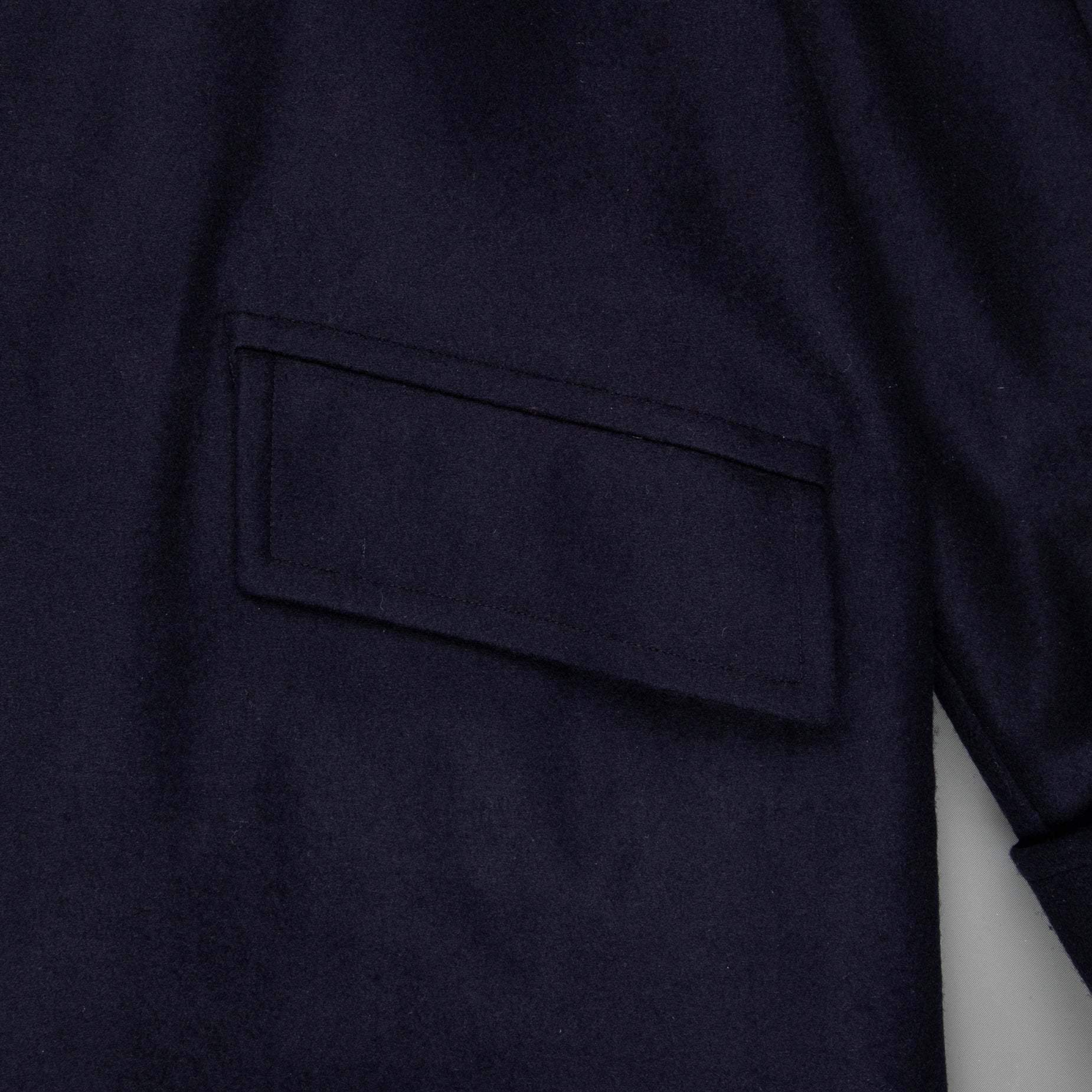 Cohérence Corb Melton Jersey Overcoat Dark Blue