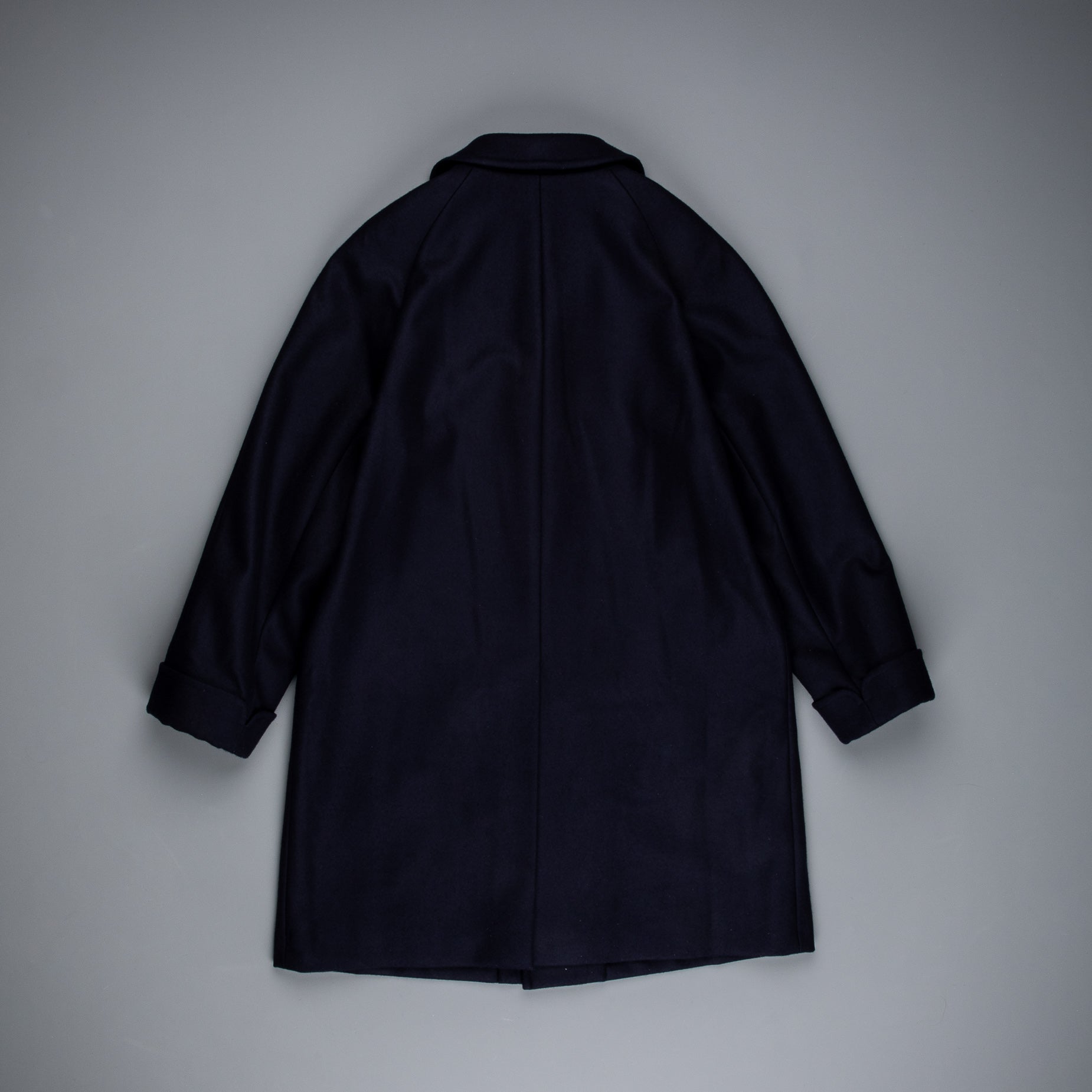 Cohérence Corb Melton Jersey Overcoat Dark Blue