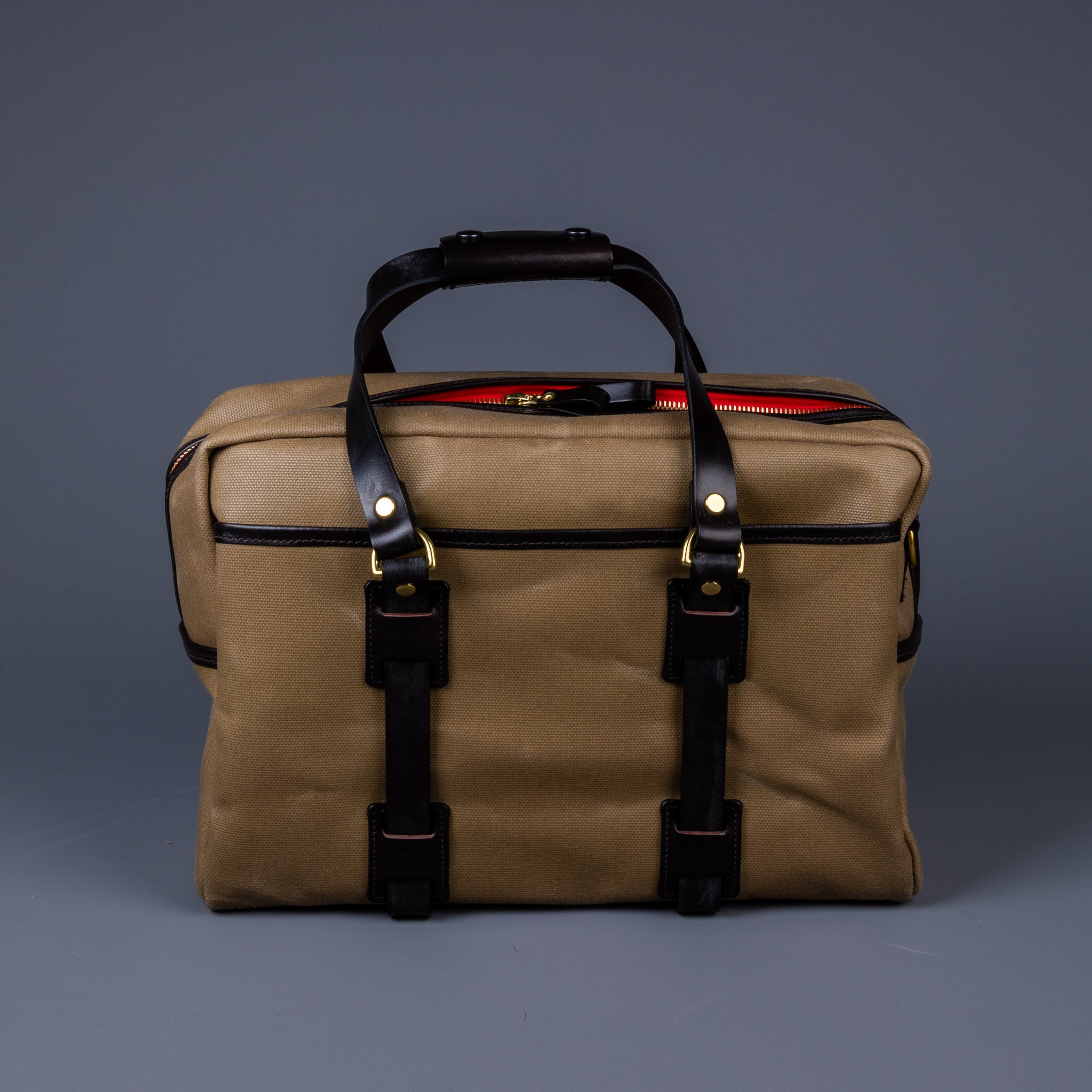 Croots Vintage Waxed Canvas Traveller Bag Sand
