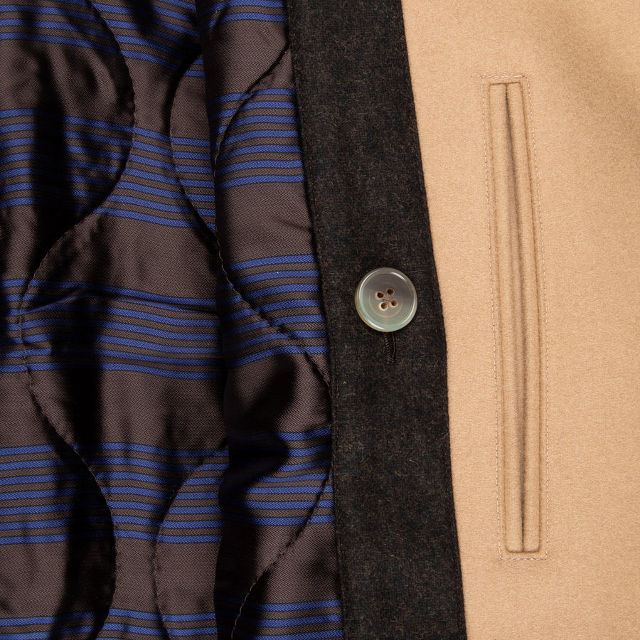 Cohérence Corb Melton Jersey overcoat camel