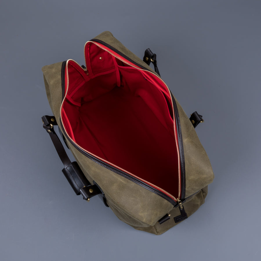 Croots Vintage Waxed Canvas Holdall Olive - Large