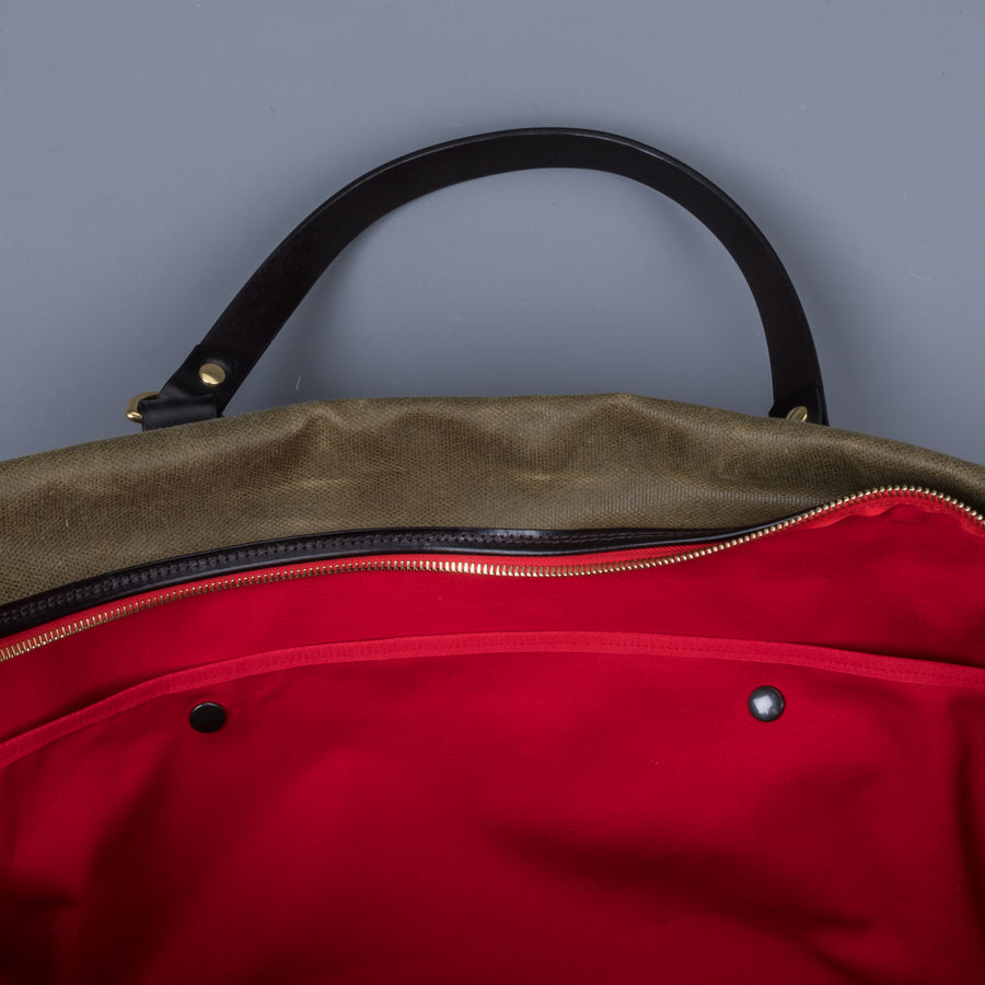Croots Vintage Waxed Canvas Holdall Olive - Large