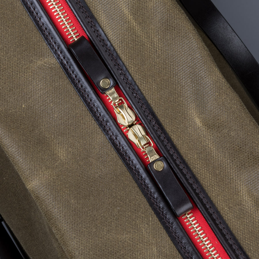 Croots Vintage Waxed Canvas Holdall Olive - Large