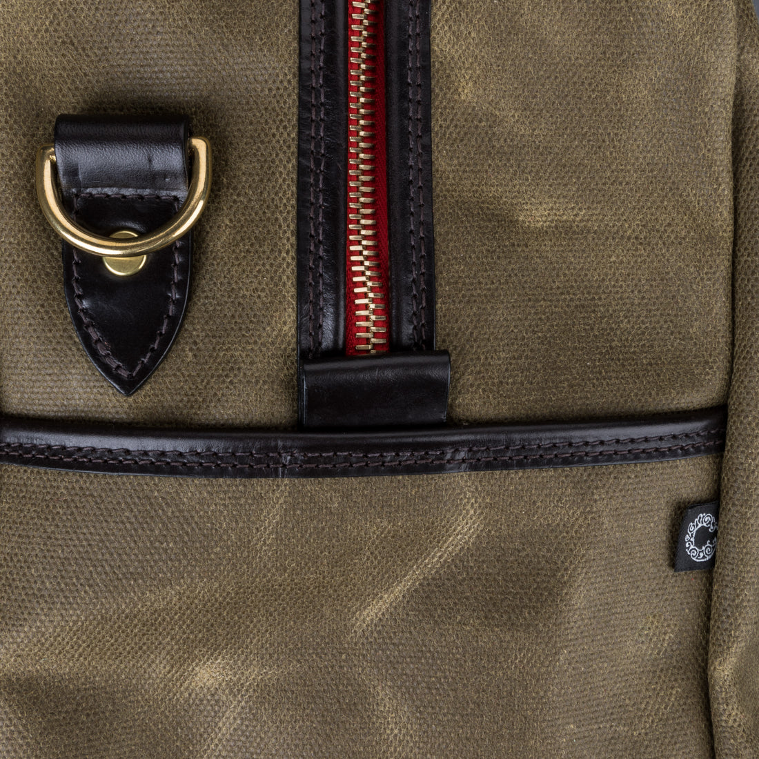 Croots Vintage Waxed Canvas Holdall Olive - Large