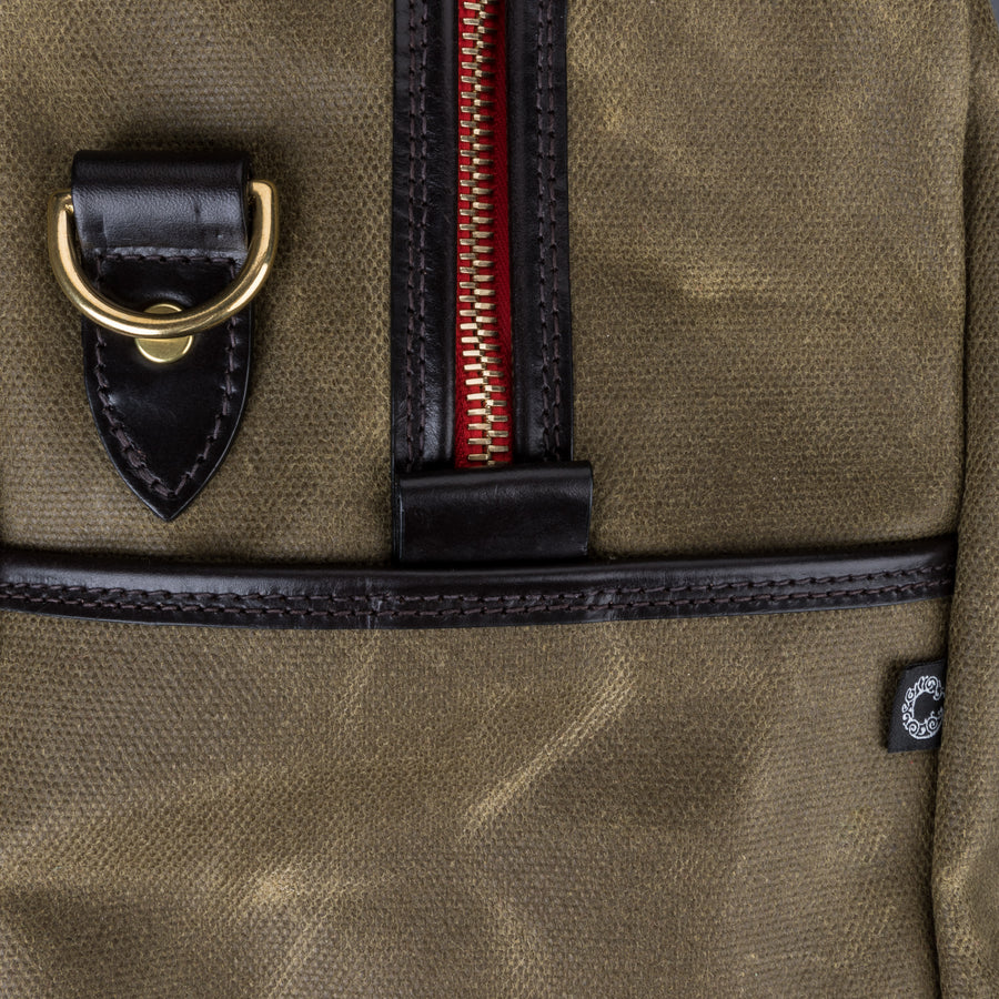 Croots Vintage Waxed Canvas Holdall Olive - Large