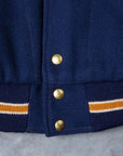 The Real McCoy's Wool Varsity Jacket Midnight Blue
