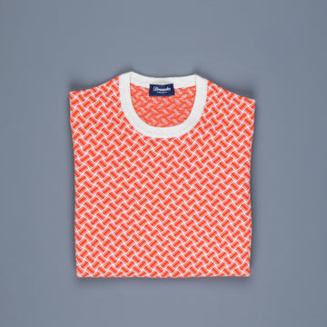 Drumohr Cotone Lino Biscottino Arancio Bianco