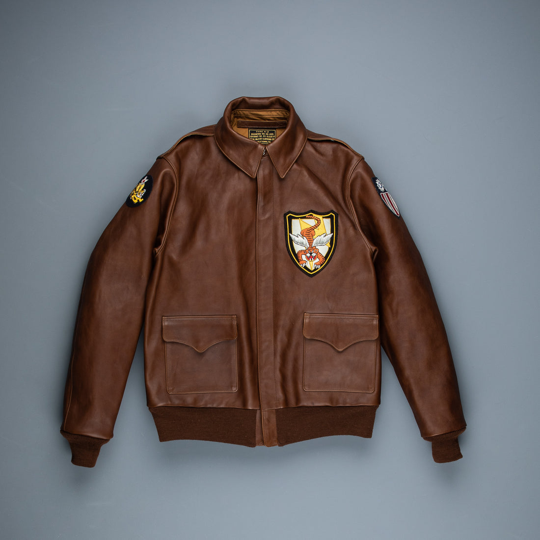 A2 Aviator Brown WWII Flying Tiger Jacket - Pilot Jackets For Men - Bomber  Leather Jacket Men at  Men’s Clothing store