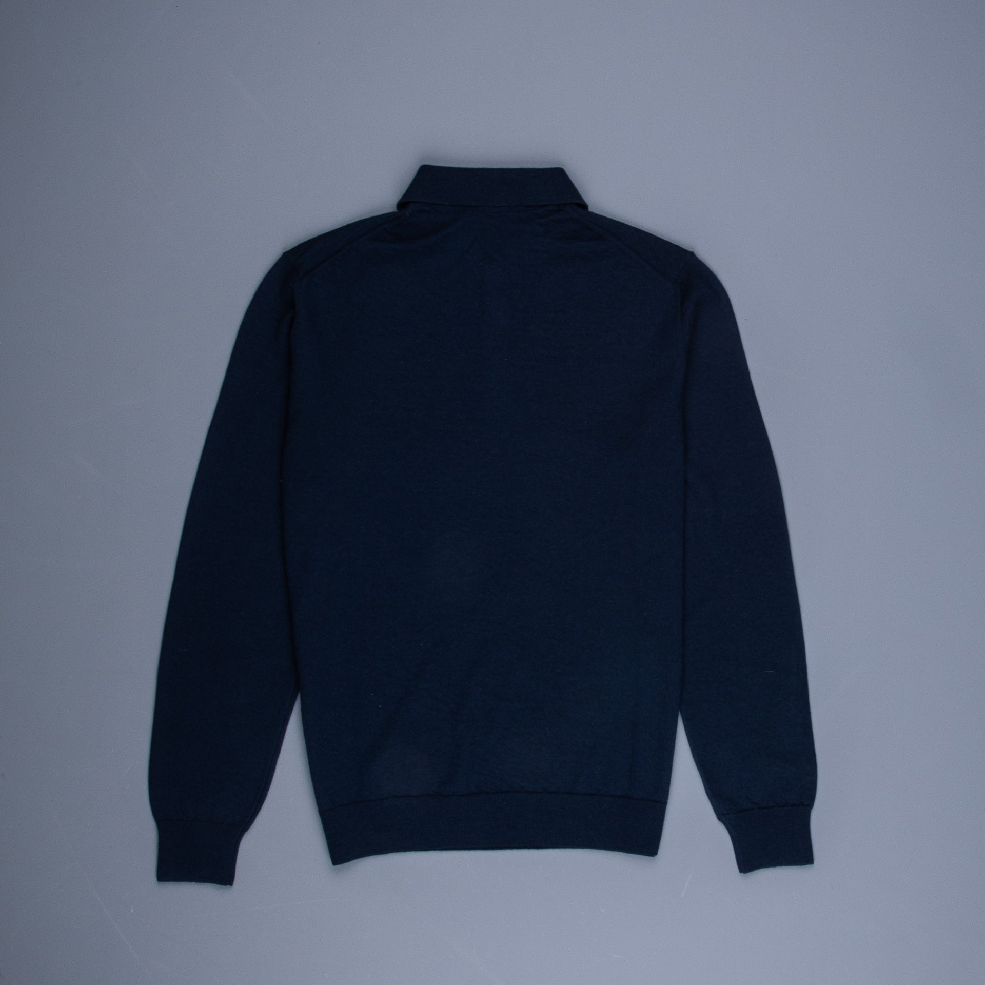 Drumohr Luxury 30G Cashmere Polo Blu Notte