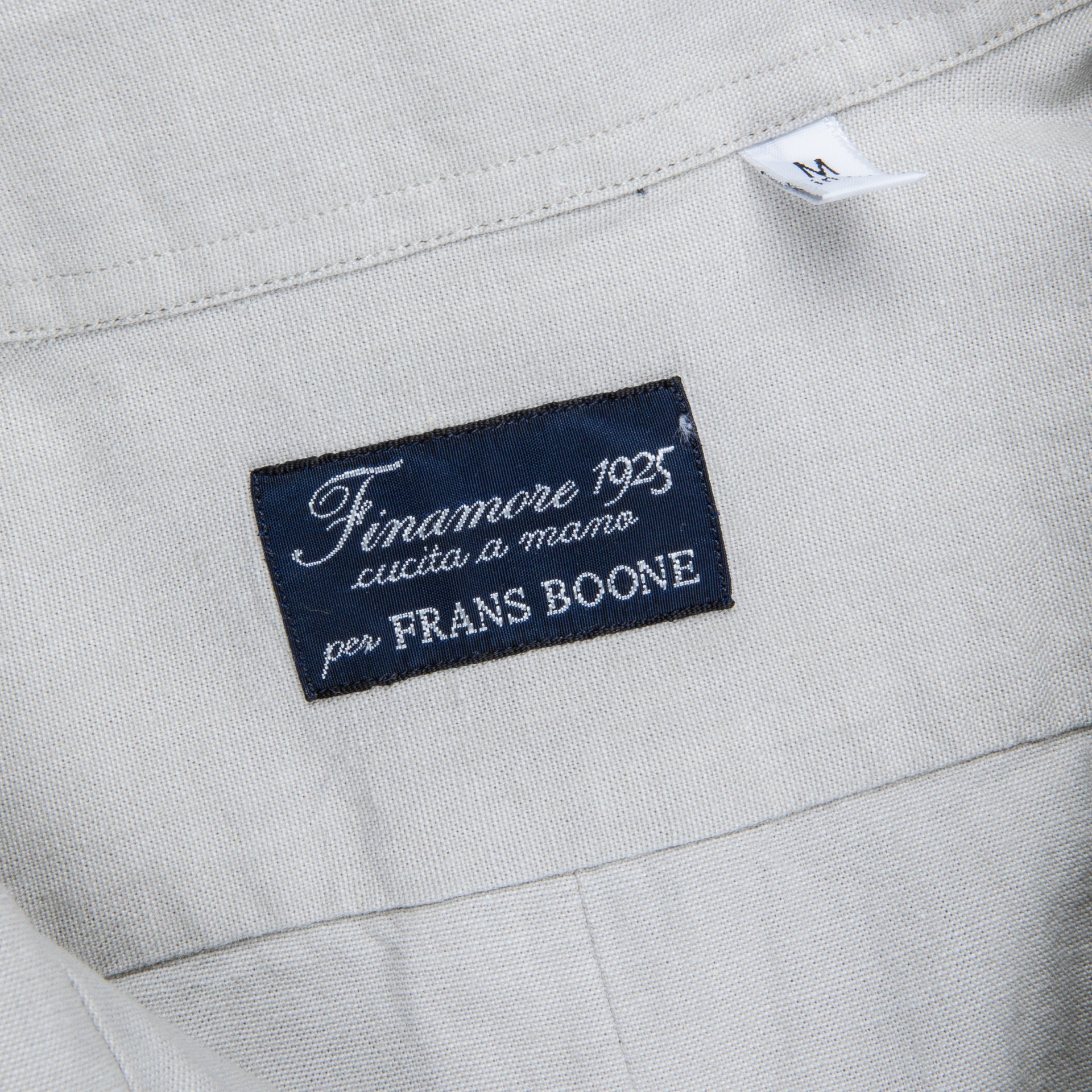 Finamore x Frans Boone Baia Shirt Chambray Beige