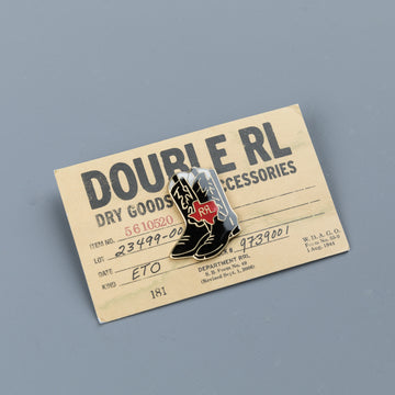 RRL Cowboy Boot pin enameled brass
