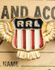RRL Shield pin enameled brass