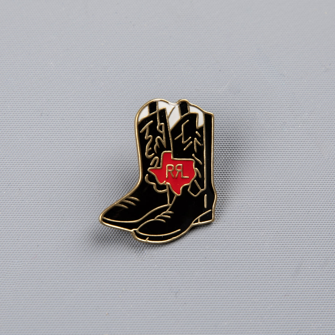 RRL Cowboy Boot pin enameled brass
