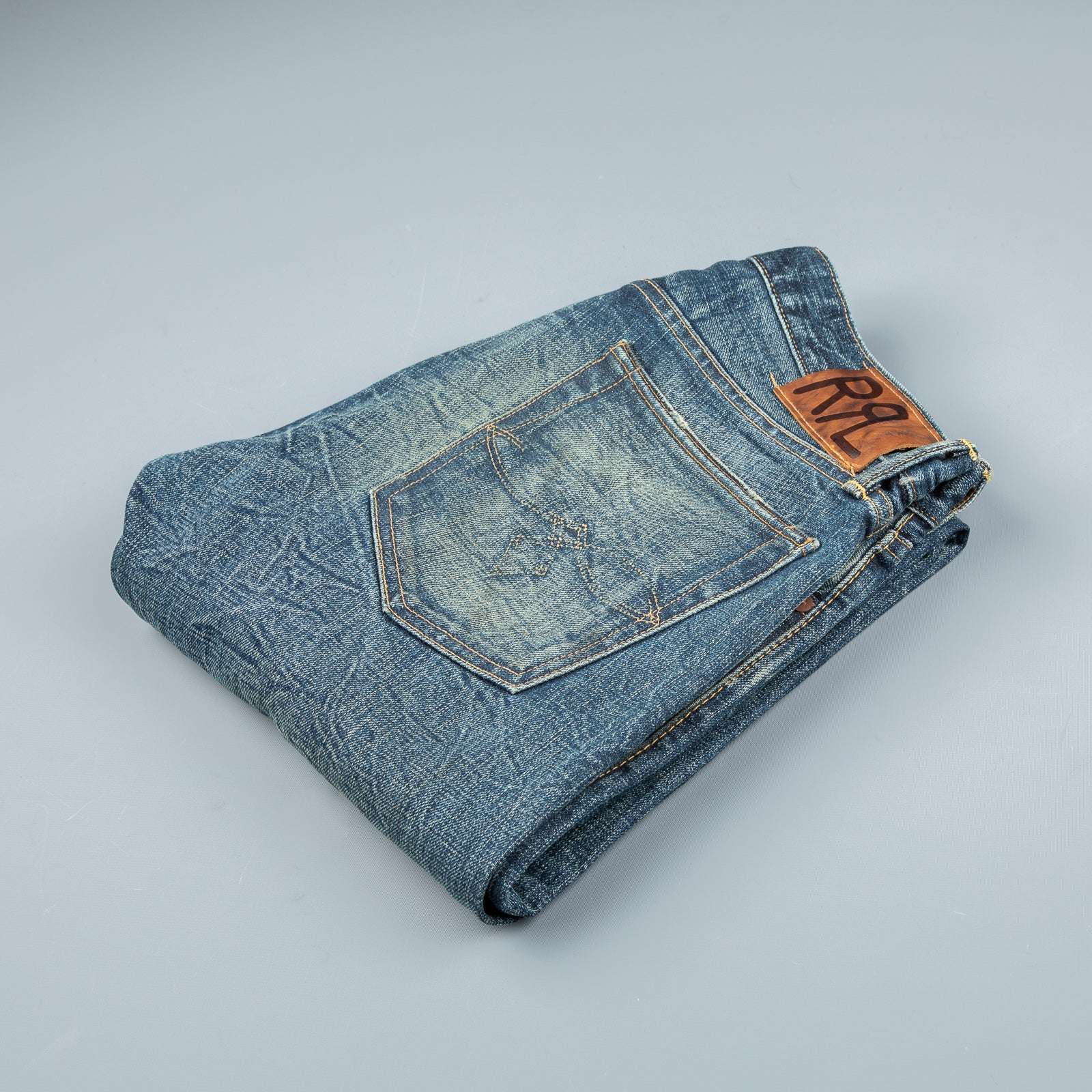 RRL Low Straight Selvedge Twill Odessa Wash