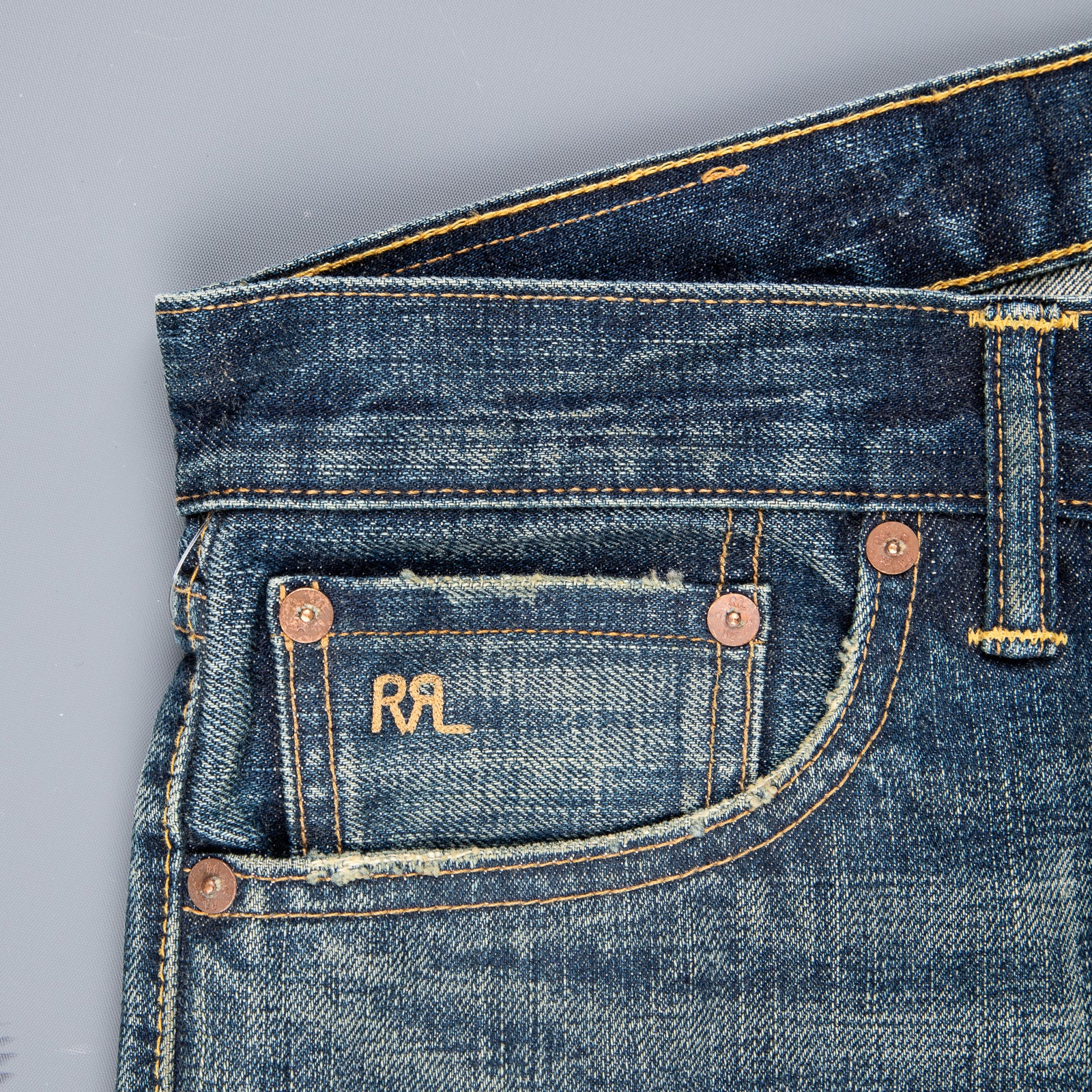 RRL Low Straight Selvedge Twill Odessa Wash