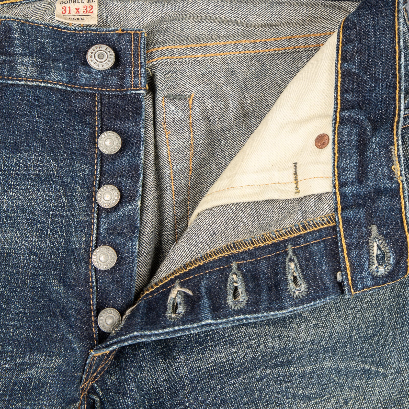 RRL Low Straight Selvedge Twill Odessa Wash