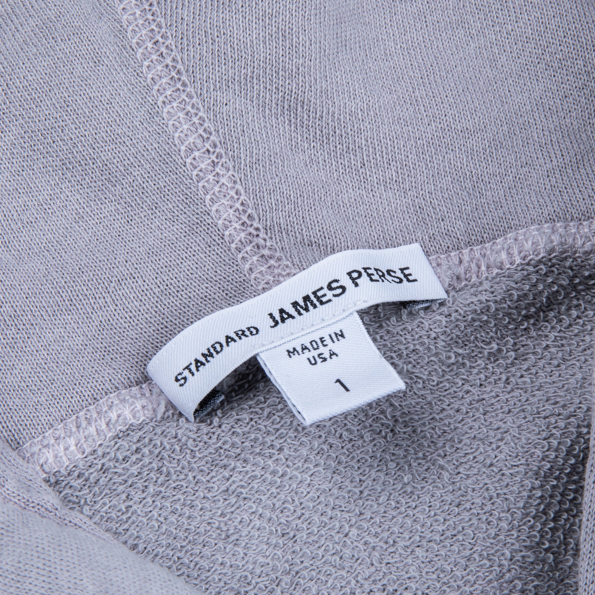 James Perse Vintage Cotton Zip Hoodie Fog