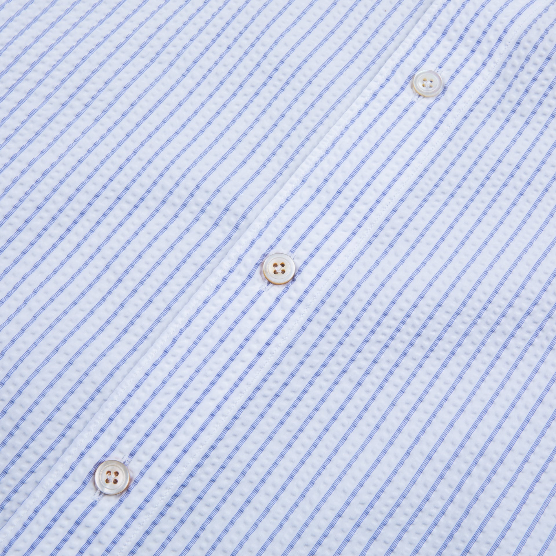 Finamore Tokyo Fit collo Achille Seersucker blue stripe