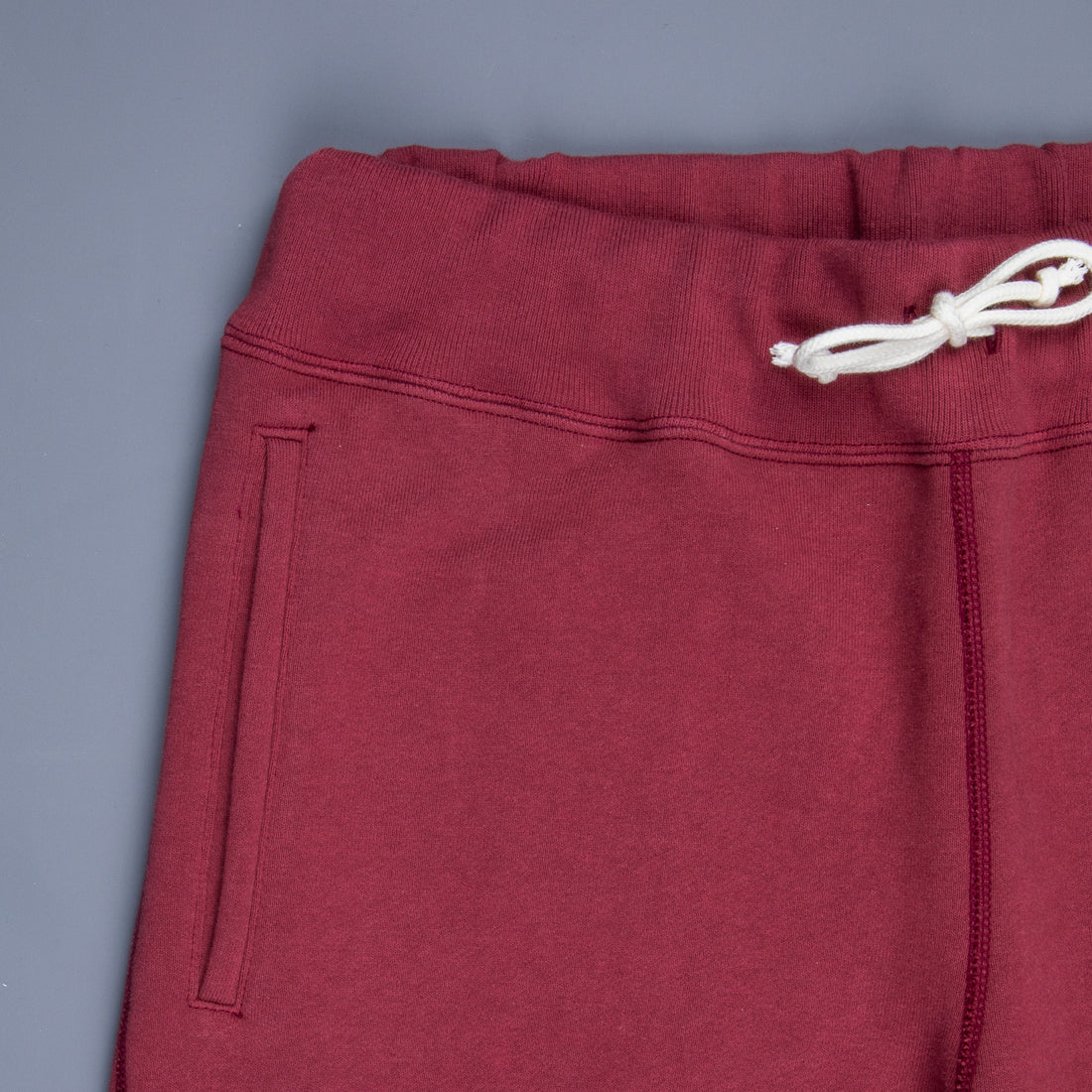 The Real McCoy's 9 Oz Loopwheel Shorts Maroon