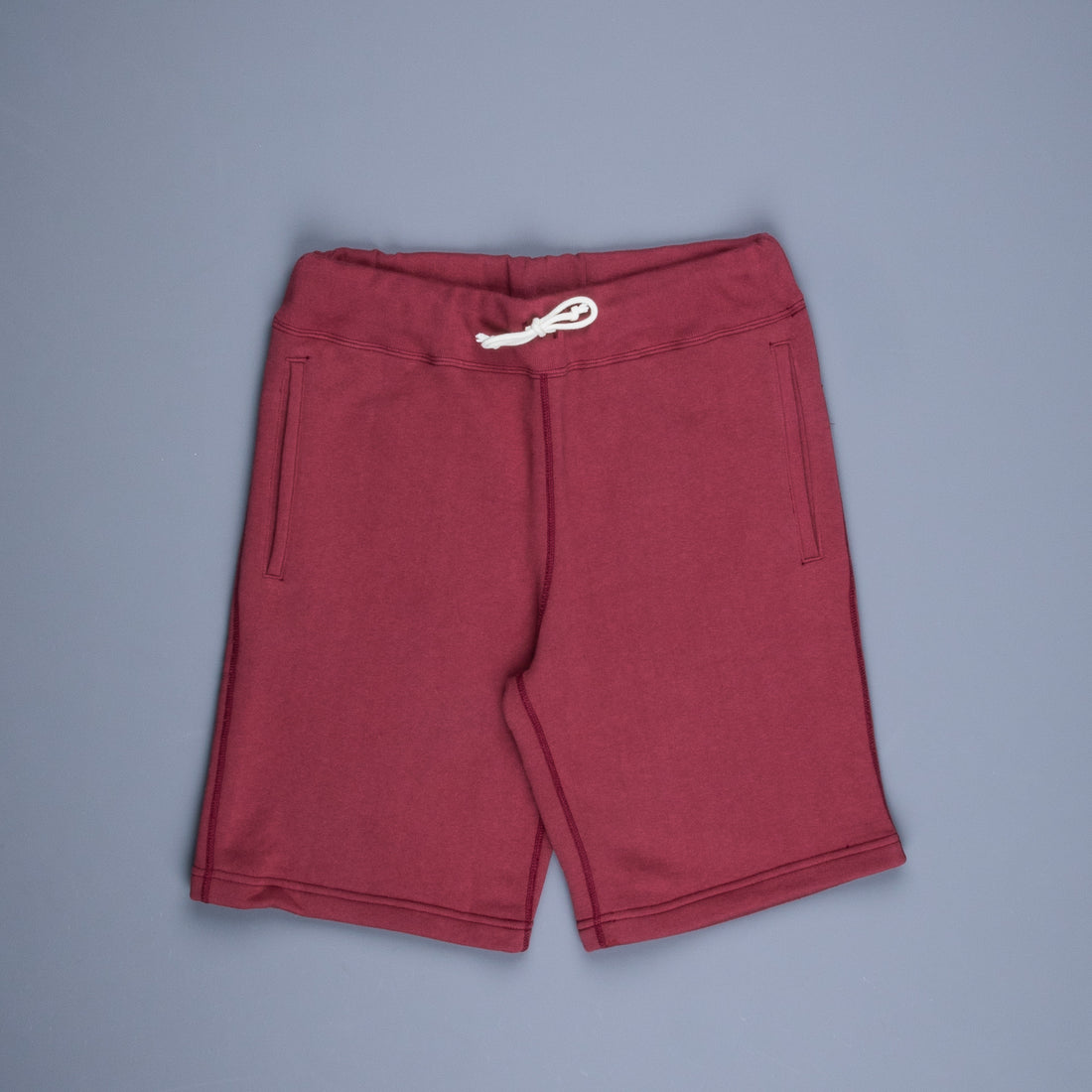 The Real McCoy's 9 Oz Loopwheel Shorts Maroon