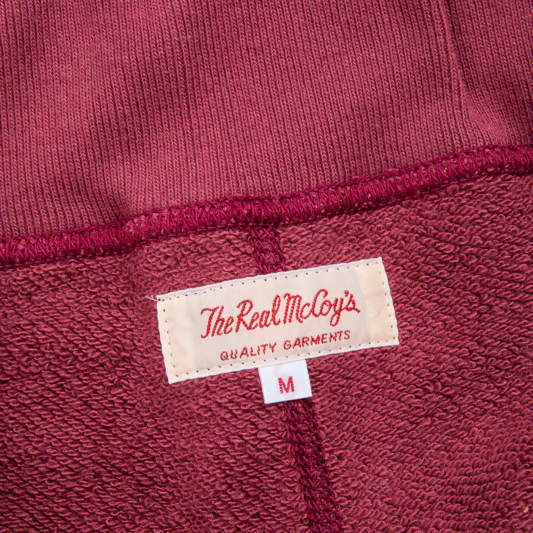 The Real McCoy's 9 Oz Loopwheel Shorts Maroon
