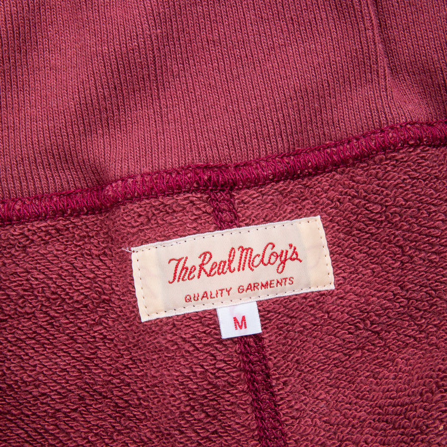 The Real McCoy's 9 Oz Loopwheel Shorts Maroon
