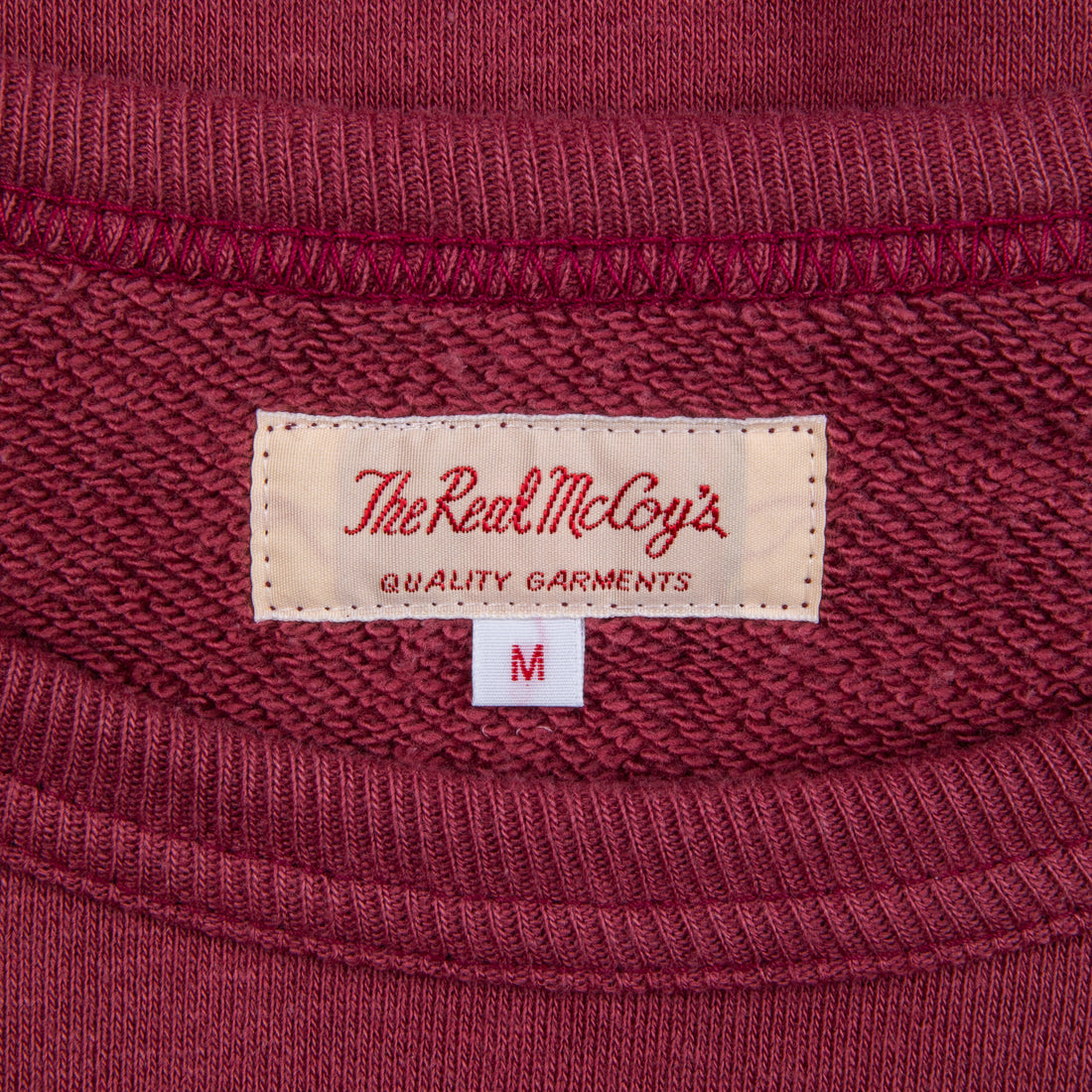 The Real McCoy's loopwheel raglan sleeve sweatshirt Maroon