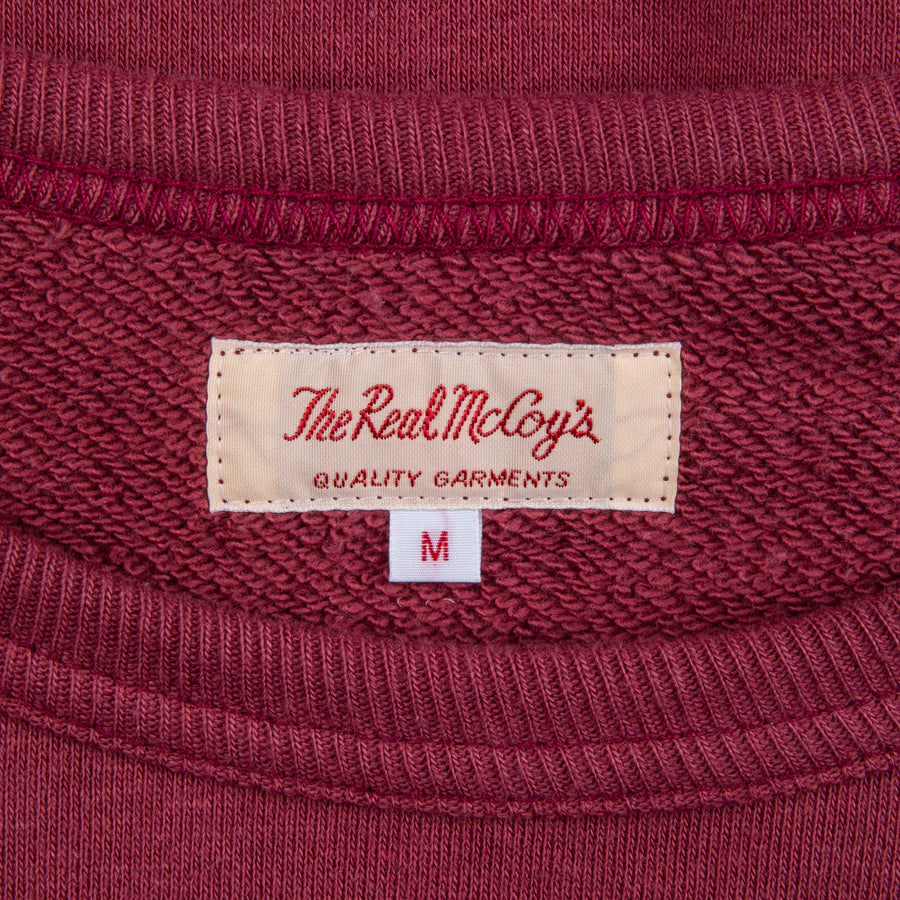The Real McCoy's loopwheel raglan sleeve sweatshirt Maroon
