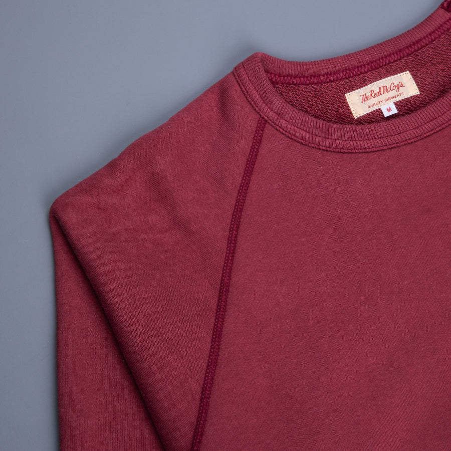 The Real McCoy's loopwheel raglan sleeve sweatshirt Maroon