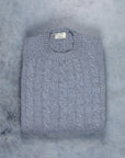 William Lockie Chirnside Cashmere Cable Crew Neck Flannel