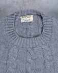 William Lockie Chirnside Cashmere Cable Crew Neck Flannel