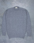 William Lockie Chirnside Cashmere Cable Crew Neck Flannel