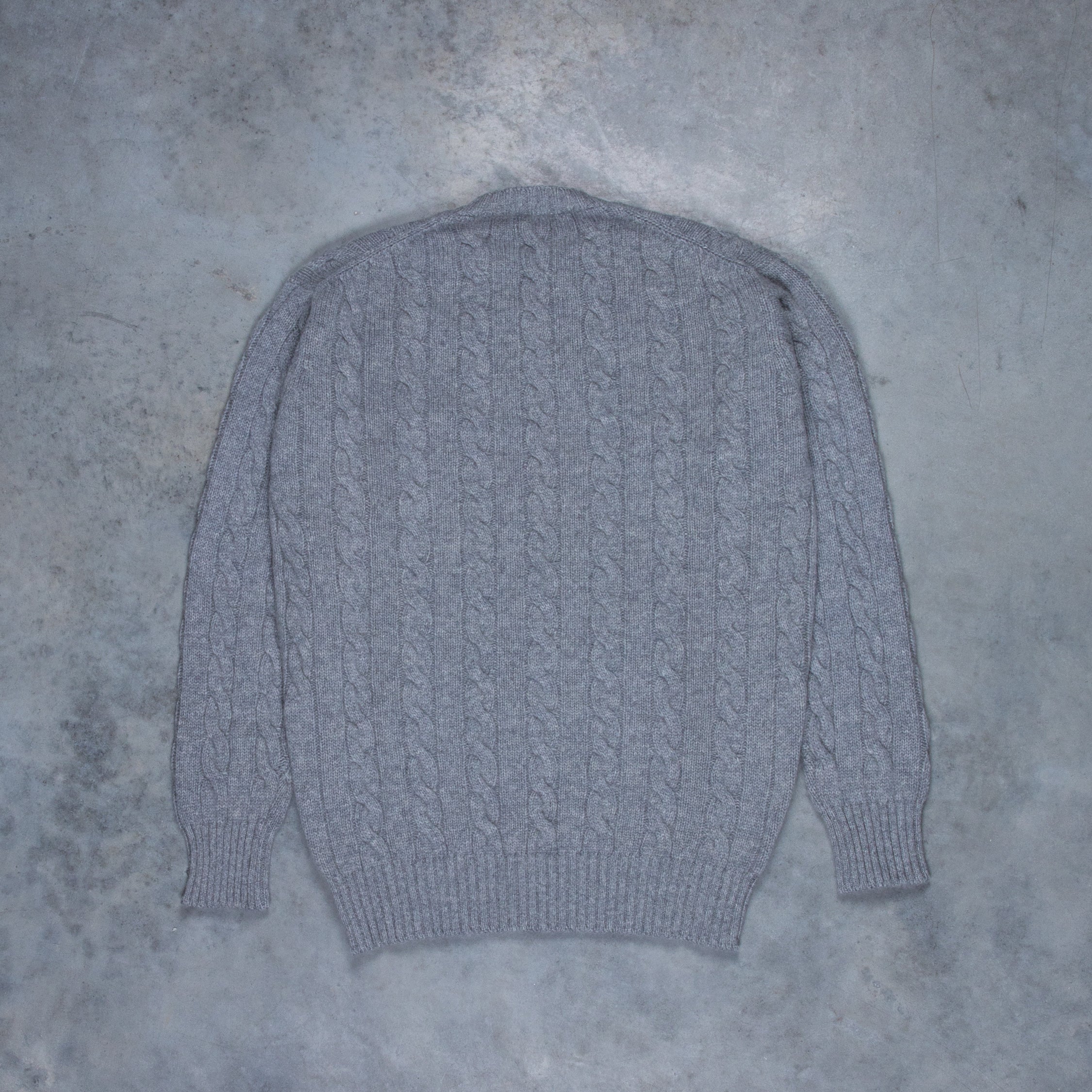 William Lockie Chirnside Cashmere Cable Crew Neck Flannel