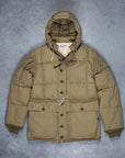 The Real McCoy's Cotton / Nylon Hooded Down Jacket Olive