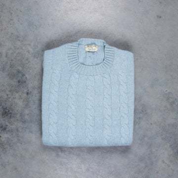 William Lockie Chirnside Cashmere Cable Crew Neck Haar