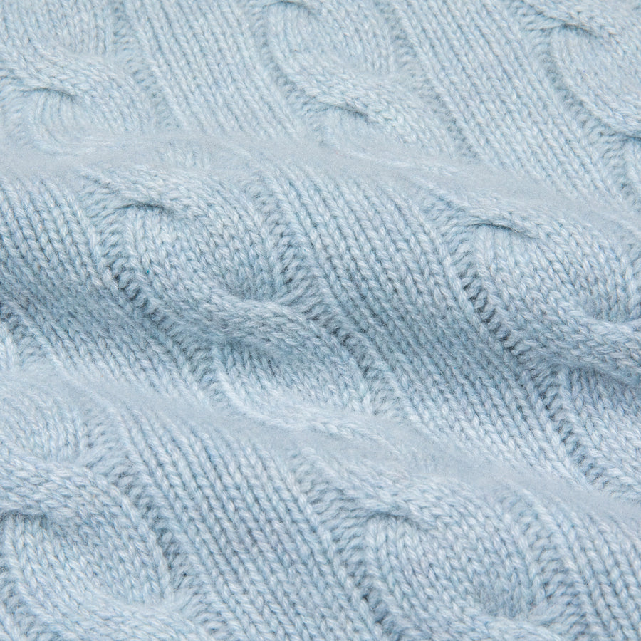 William Lockie Chirnside Cashmere Cable Crew Neck Haar