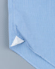 Finamore Tokyo Shirt Lucio Collar Alumo Mid Blue Vichy Poplin