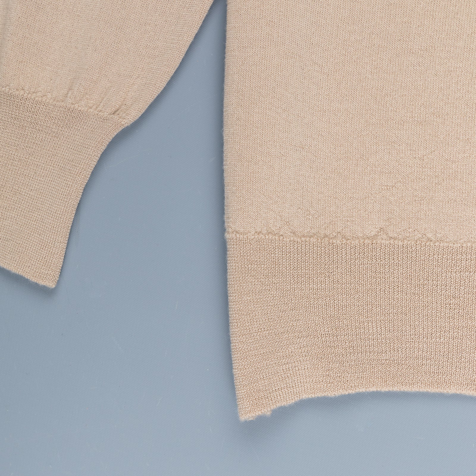 William Lockie x Frans Boone 30 gauge Loro Piana Merino&#39;s Crew Neck Sandstorm